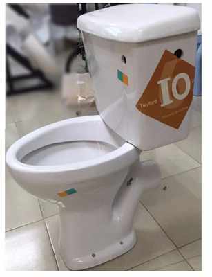 Skirted Dual Flush Two Piece Toilets White P Trap Wc With Water Tank Split