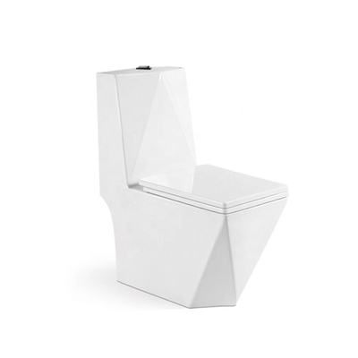 Diamond Shape Conjoined Toilet One Piece Wash Down S Trap Ceramic Toilet