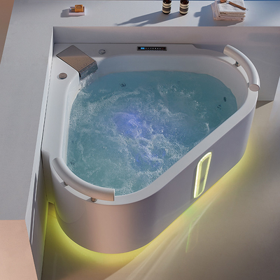 1400mm Corner Spa Massage Bathtub Freestanding Portable Two Person