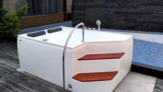 Bubble Air Massage Bathtubs For 2 Person Hydrotherapy Hot Tub 1750mm