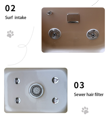 Luxury Indoor Dog Bath Tub Constant Temperature Acrylic Dog Grooming Bathtub