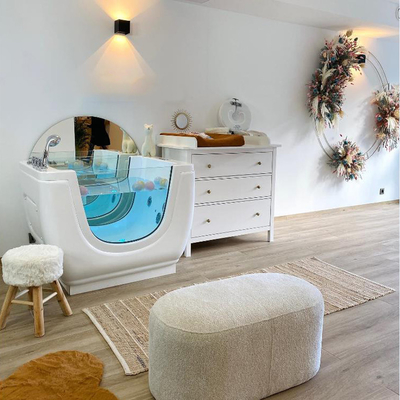 Tubeless Pump Newborn Baby Tub Acrylic Freestanding With Shower Handle