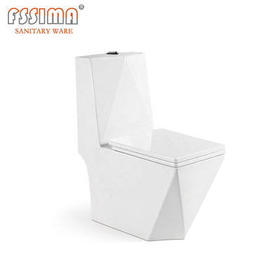 Diamond Shape Conjoined Toilet One Piece Wash Down S Trap Ceramic Toilet