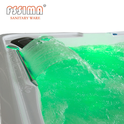 Hot Tub Massage Bathtub 5 Person Outdoor Fiberglass Garden Spa 201 SS Bracket