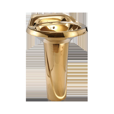 Middle East Style Sanitary Ware Floor Stand Golden Color Diamond Gold Wc Toilet Pedestal Basin Combination