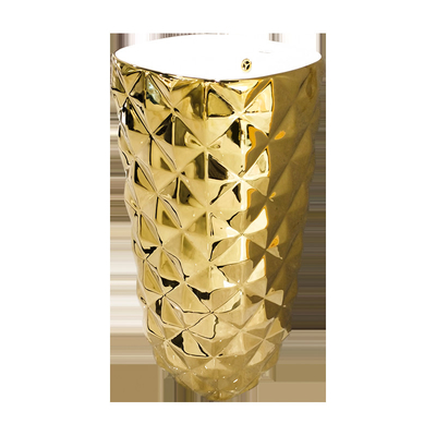 Middle East Style Sanitary Ware Floor Stand Golden Color Diamond Gold Wc Toilet Pedestal Basin Combination