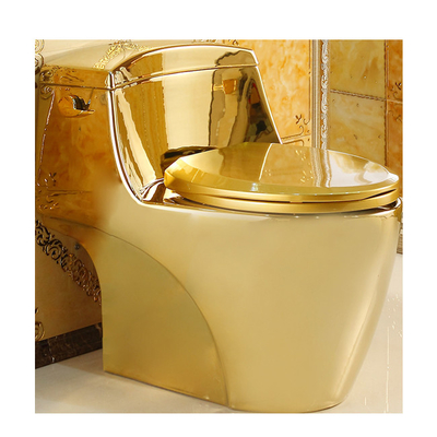 Middle East Style Sanitary Ware Floor Stand Golden Color Diamond Gold Wc Toilet Pedestal Basin Combination